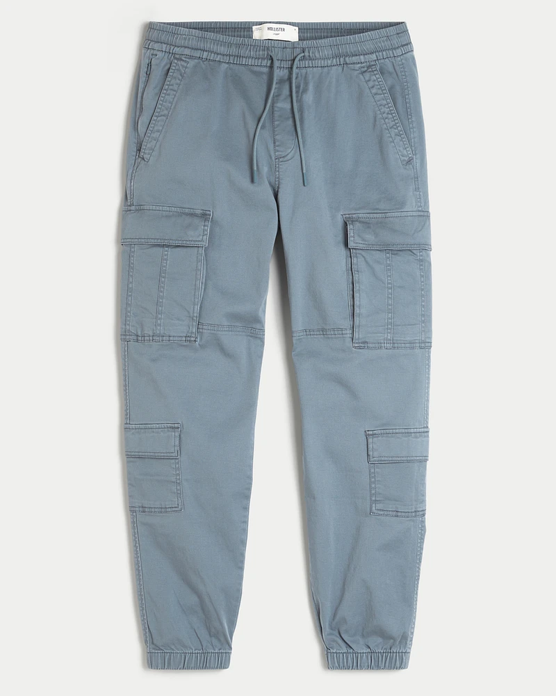 Relaxed Twill 4-Pocket Cargo Joggers