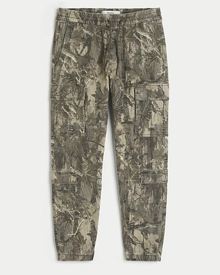 Twill Camo Cargo Joggers