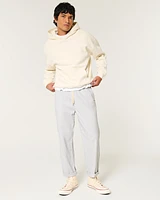 Loose Linen-Blend Pull-On Pants