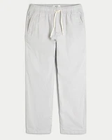 Loose Linen-Blend Pull-On Pants