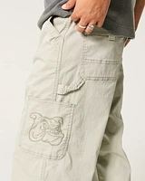 Super Baggy Bulldog Graphic Utility Pants