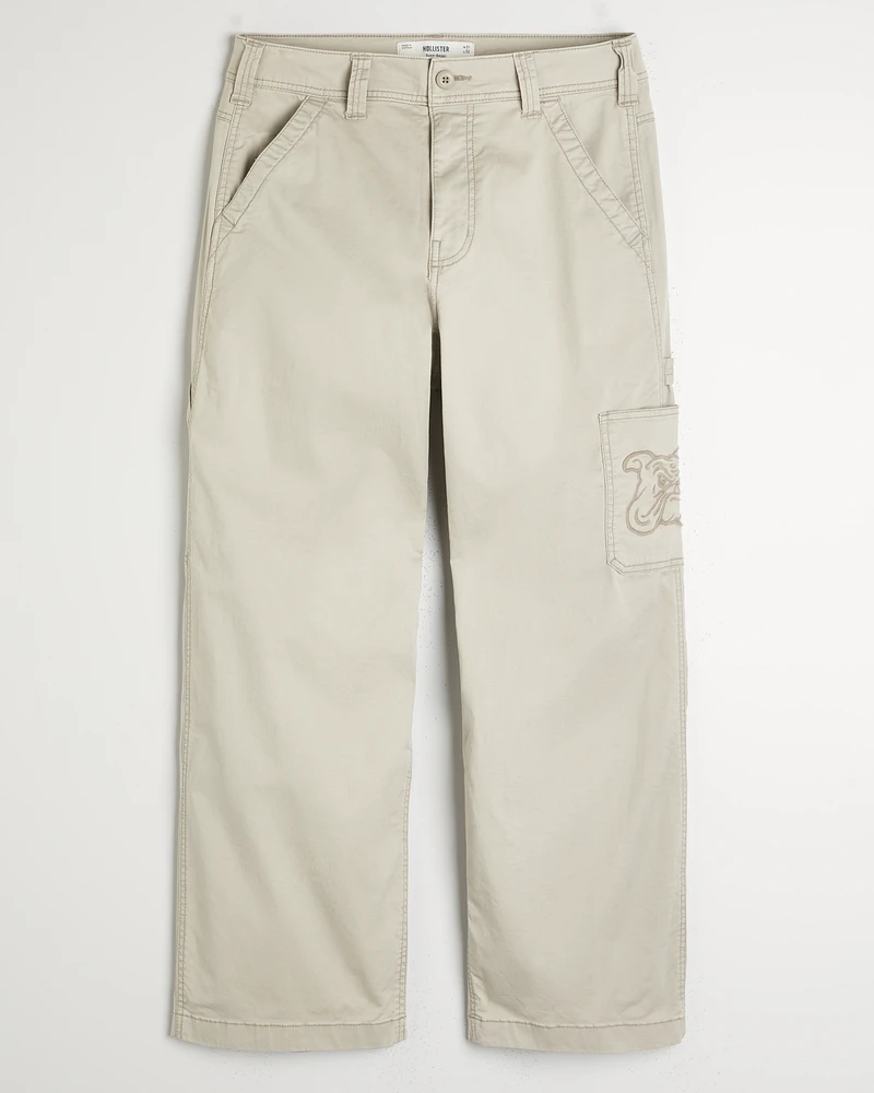 Super Baggy Bulldog Graphic Utility Pants