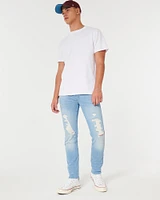 Ripped Light Wash Skinny Jeans