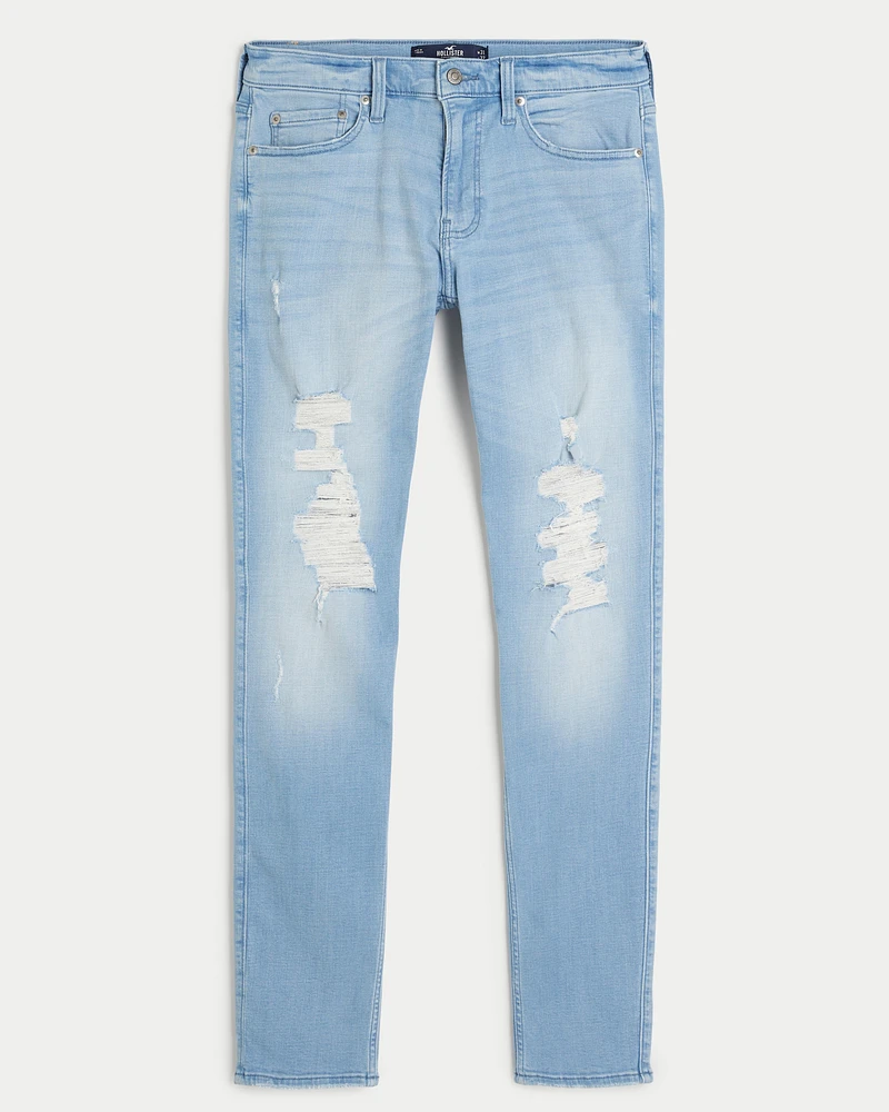 Ripped Light Wash Skinny Jeans