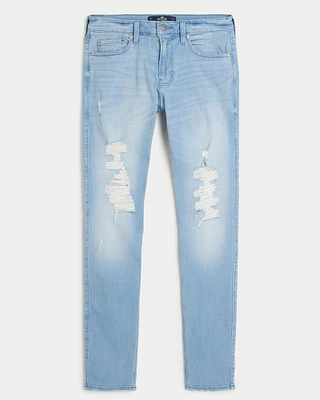 Ripped Light Wash Skinny Jeans