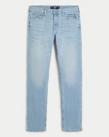 Light Wash Slim Straight Jeans