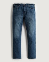 Dark Wash Slim Straight Jeans