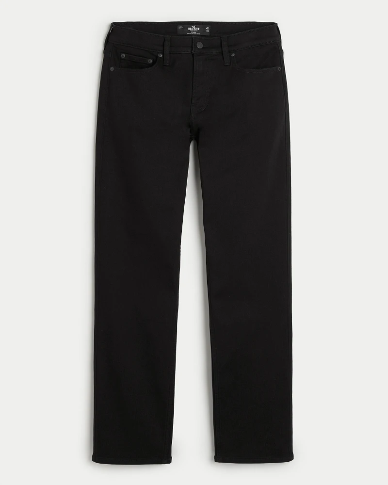 Black No Fade Straight Jeans