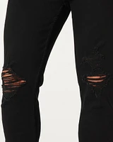 Distressed Black No Fade Athletic Skinny Jeans