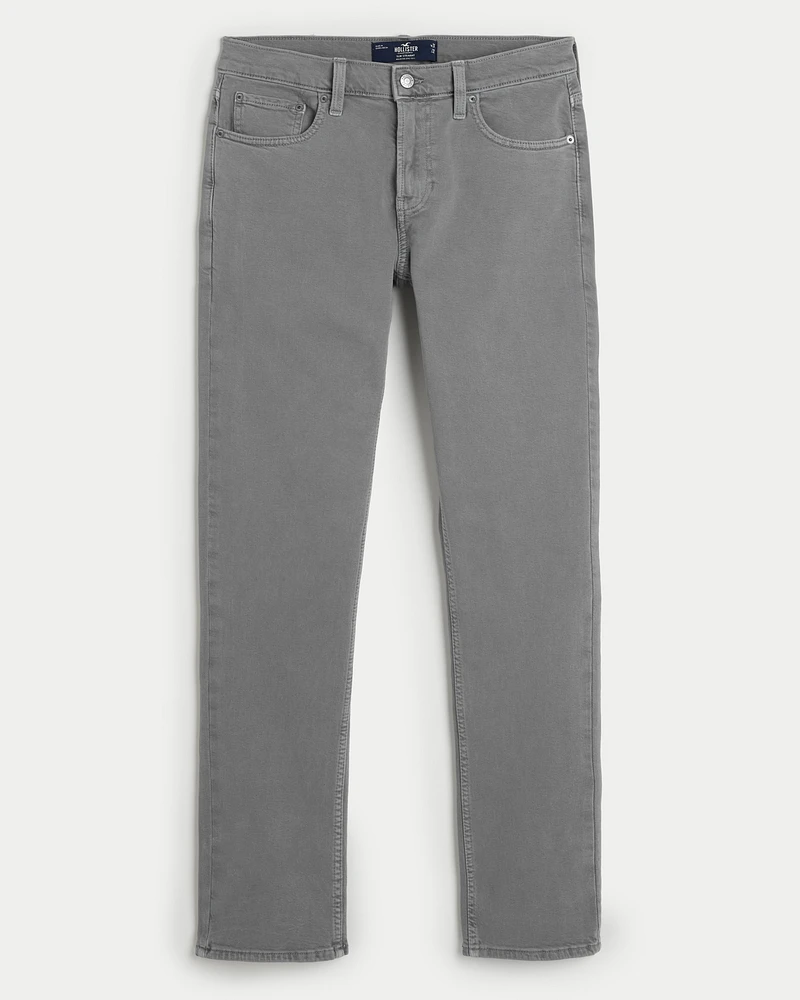 Grey Slim Straight Jeans