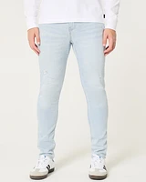 Distressed Light Wash Athletic Skinny Jeans