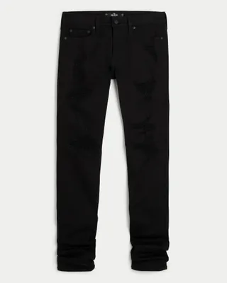 Hollister ultra high rise super skinny jeans in washed black