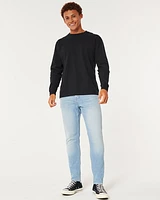 Light Wash Athletic Skinny Jeans