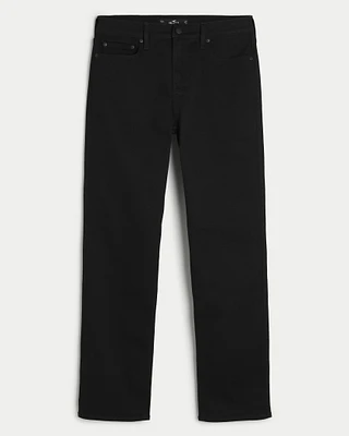 Black No Fade Athletic Straight Jeans