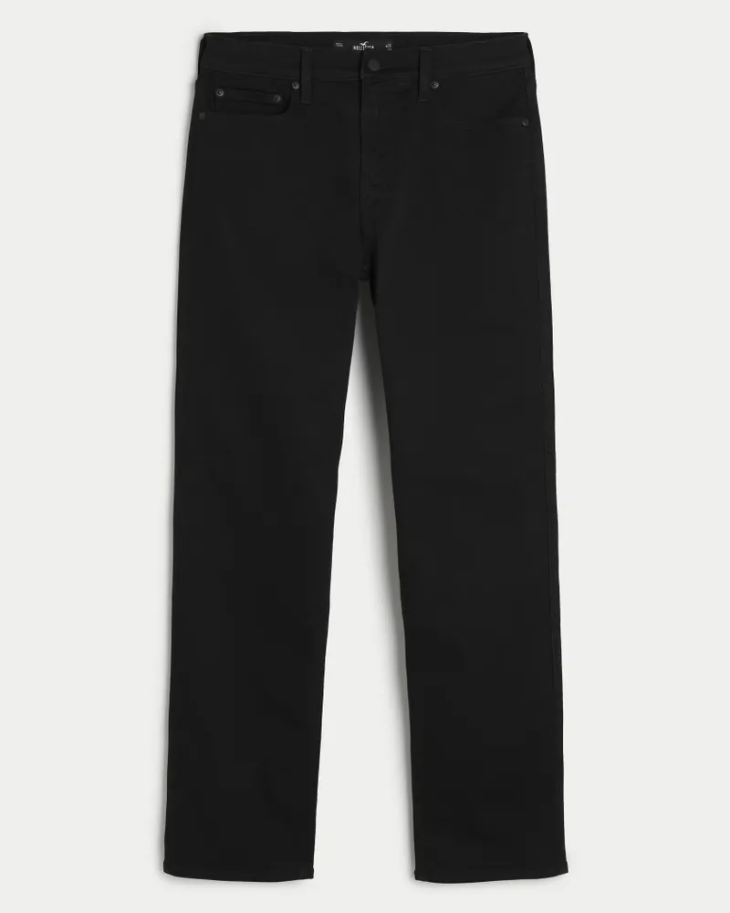 Black No Fade Athletic Straight Jeans
