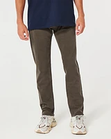 Brown Slim Straight Jeans