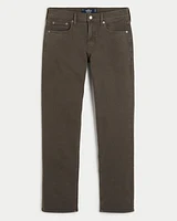 Brown Slim Straight Jeans