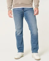 Light Wash Athletic Straight Jeans