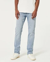 Light Wash Slim Straight Jeans