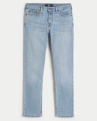 Light Wash Slim Straight Jeans