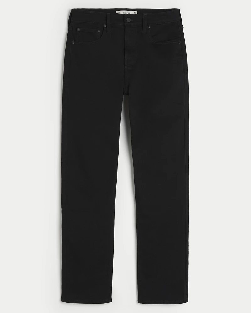 Black No Fade Athletic Slim Straight Jeans