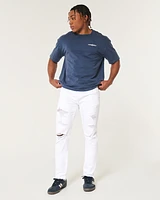 White Athletic Skinny Jeans