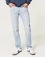 Light Wash Slim Straight Jeans