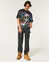 Black Baggy Carpenter Jeans