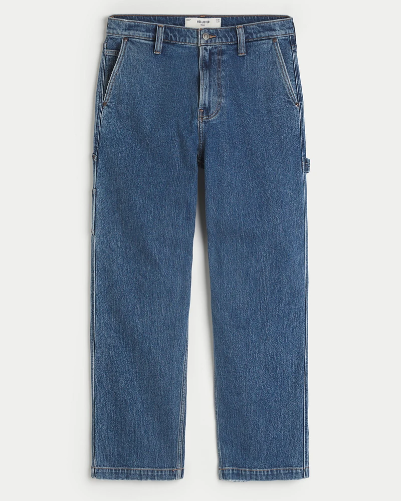 Dark Wash Baggy Painter Jeans