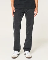 Washed Black Slim Straight Jeans