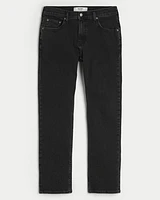 Washed Black Slim Straight Jeans