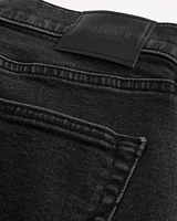 Washed Black Slim Straight Jeans