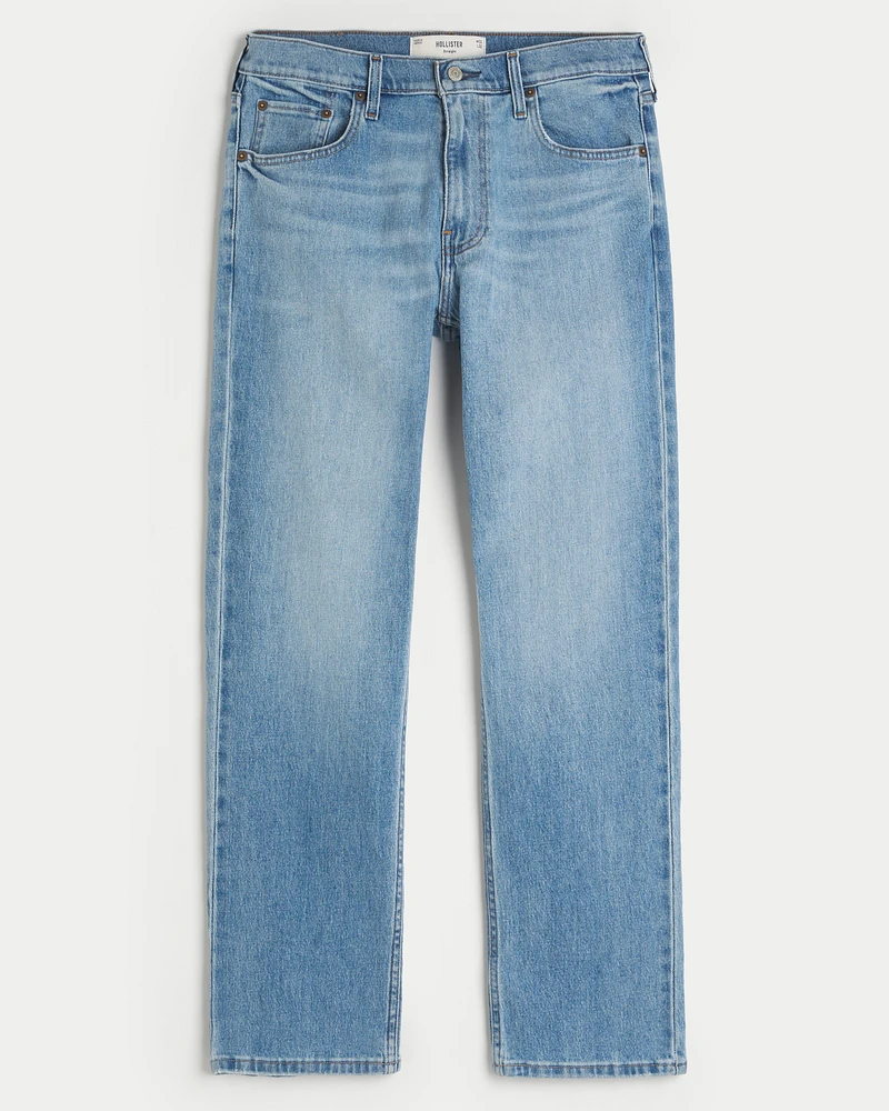 Light Wash Straight Jeans