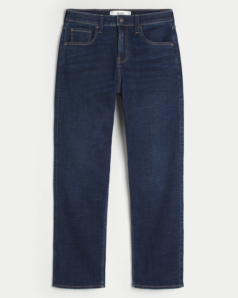 Dark Wash Athletic Straight Jeans