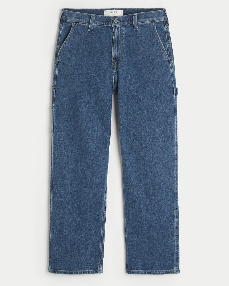 Medium Wash Baggy Painter Jeans