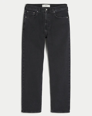 Washed Black Loose Jeans