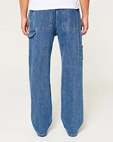 Medium Wash Baggy Painter Jeans