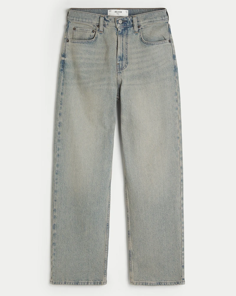 Tinted Light Wash Baggy Jeans