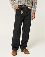 Washed Black Baggy Painter Jeans