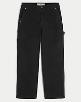 Washed Black Baggy Painter Jeans