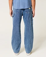 Medium Wash Baggy Painter Jeans