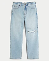 Ripped Light Wash Baggy Jeans