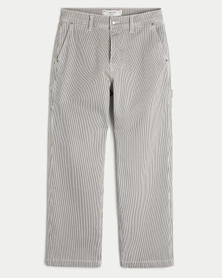 Railroad Stripe Baggy Painter Jeans