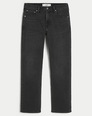 Washed Black Straight Jeans