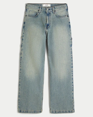 Medium Wash Super Baggy Painter Jeans