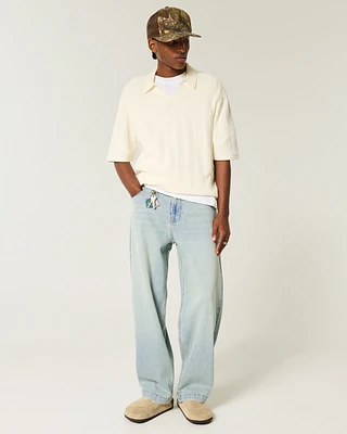 Light Wash Skater Baggy Jeans
