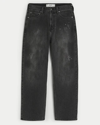 Washed Black Baggy Jeans