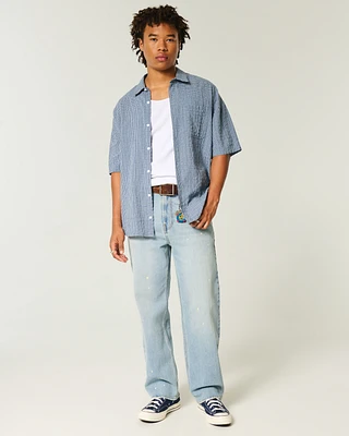 Bleached Light Wash Baggy Jeans