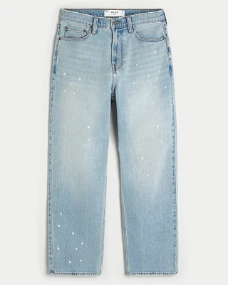 Bleached Light Wash Baggy Jeans