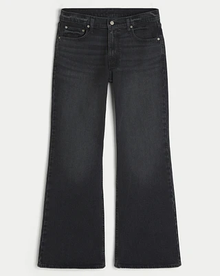Washed Black Flare Jeans